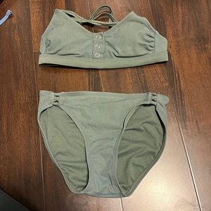 Target brand green bikini, size S